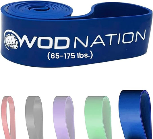 WOD Nation Pull Up Assistance Bands (10-175lbs Band) - Best for Pullup Assist, Chin Ups, Resistance