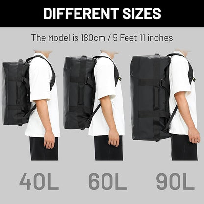 MIER Water Resistant Backpack Duffle Heavy Duty Convertible Duffle Bag with Backpack Straps for