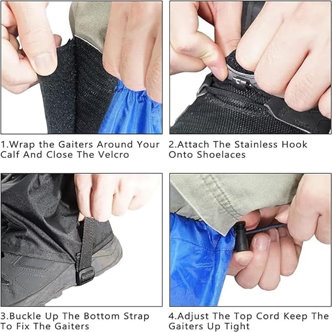 Gaiters for Hiking ??Waterproof and Breathable Leg Gaiters for Women and Men Boots, Adjustable