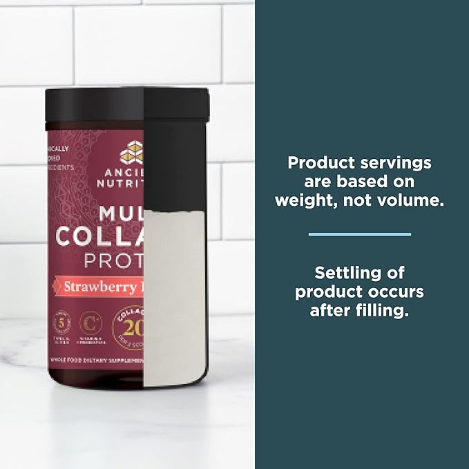 Ancient Nutrition Collagen Peptides Powder, Multi Collagen Protein, Women & Men, Vitamin C