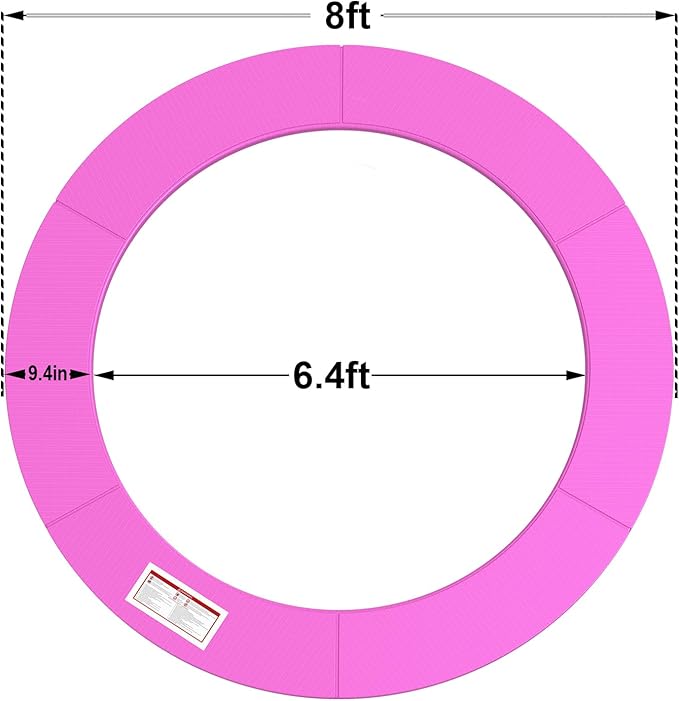 LANGXUN Universal Trampoline Repalcement Safety Pad, 8ft 10ft 12ft 14ft 15ft 16ft Waterproof