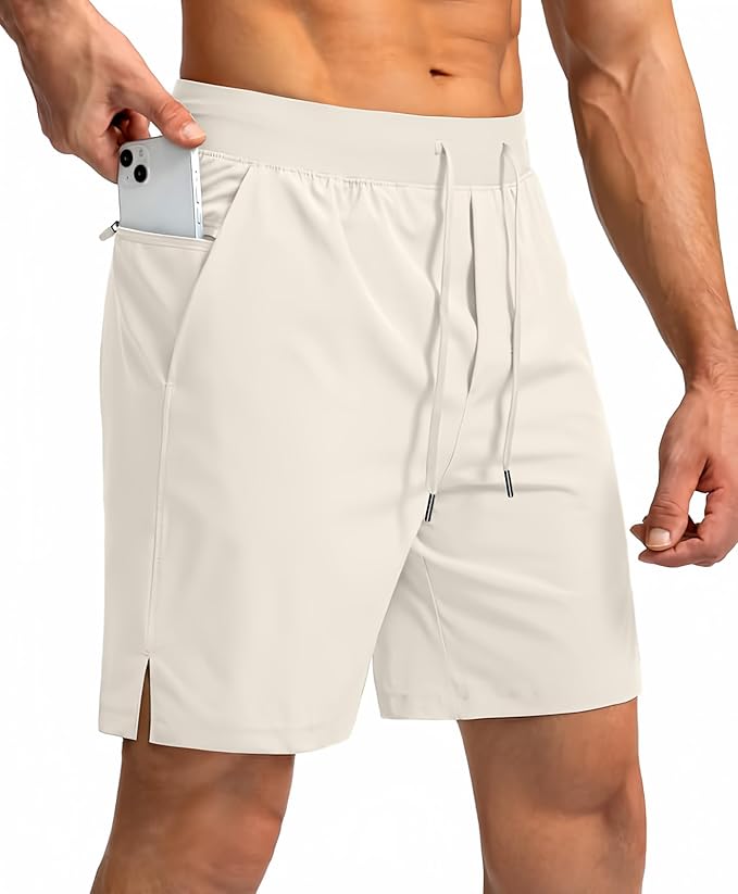 Men's Running Shorts with Zipper Pockets 9 Inch/ 7 Inch / 5 Inch Lightweight Quick Dry Gym Workout