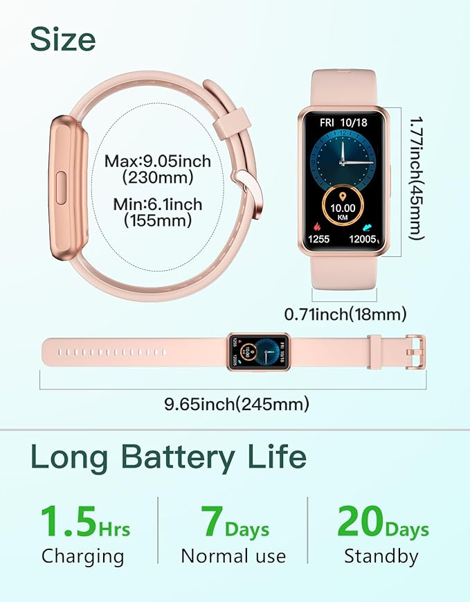 HUAKUA Fitness Tracker No Bluetooth No APP No Phone Needed, Fitness Watch for Men Women Parents