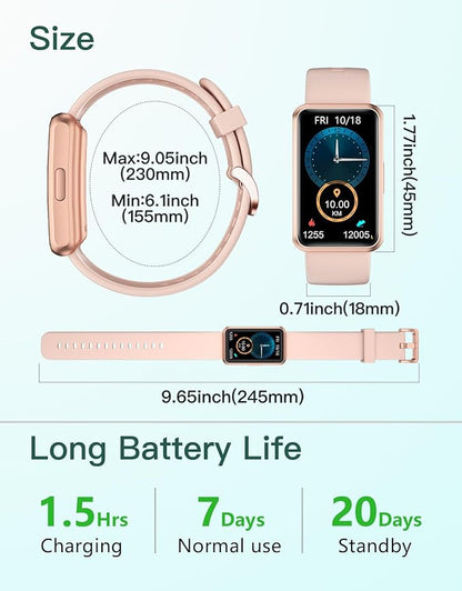 HUAKUA Fitness Tracker No Bluetooth No APP No Phone Needed, Fitness Watch for Men Women Parents