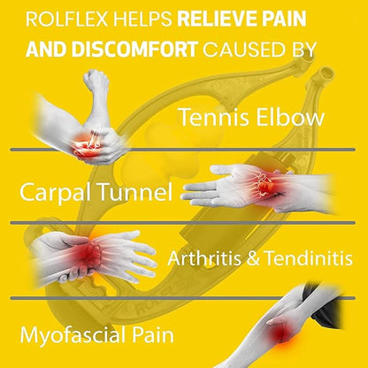 Rolflex Arm & Leg Massager Roller ??Muscle Roller to Address Golfer?™s Elbow, Tennis Elbow, Carpal