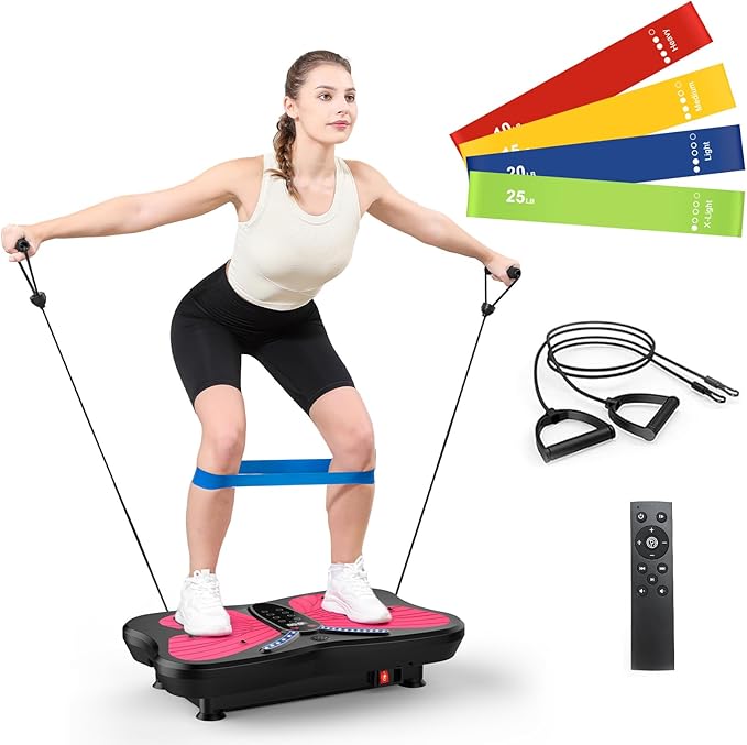 Vibration Plate Exercise Machine for Lymphatic Drainage, Vibration Machine for Full-Body Weight