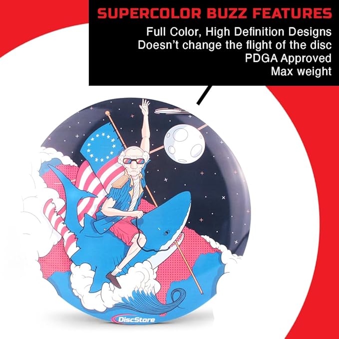 Discraft ESP Buzzz Supercolor Midrange Disc Golf Disc - Custom Design Discraft Discs - Straight