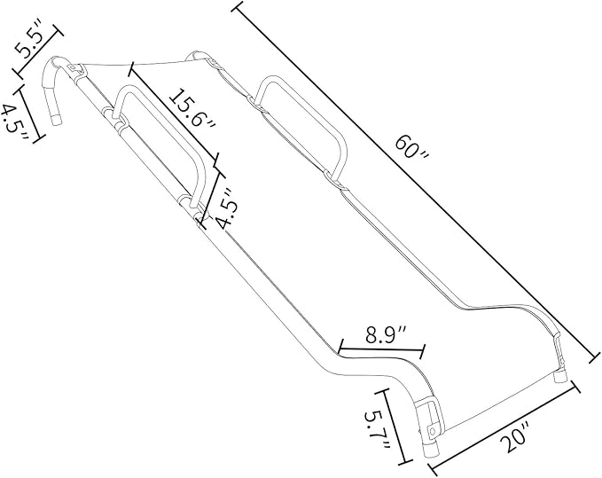 Universal Trampoline Slide 60" * 20" Slide with 2 Iron Plasticized Handles Buffer Bottom