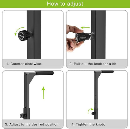 SELEWARE Heavy Duty Dip Bar, Adjustable Width & Height Dip Station Home Gym Fitness Equipment
