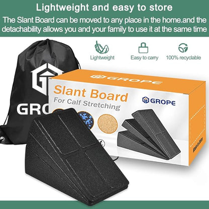 Slant Board Squat Wedge for Calf Stretchingï¼? Pcs 12" x 6.3" Foot Stretcher Balance Board for