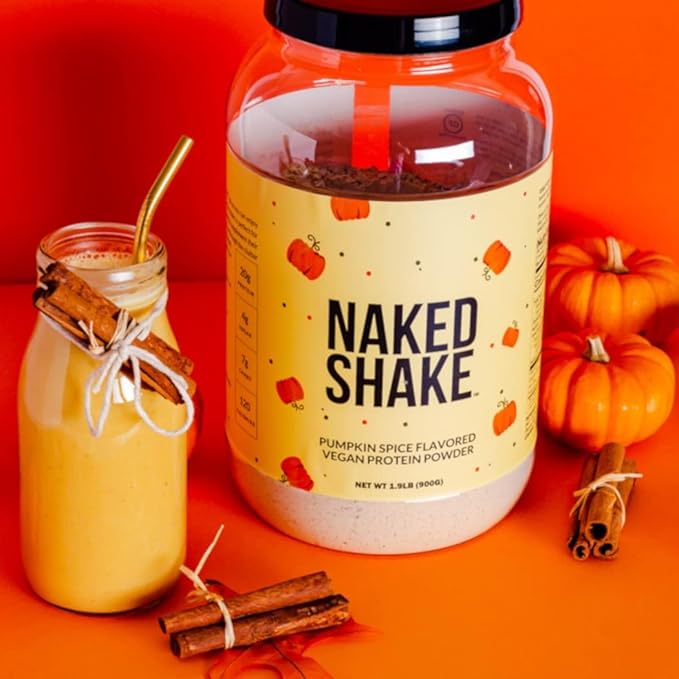 Naked Shake - Pumpkin Spice Protein Shake - Flavored Plant Based Protein with MCT Oil