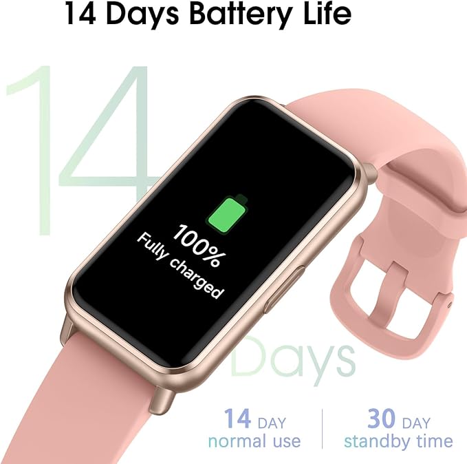Long Battery Pedometer Watch 14 Days Battery Life, Slim Design No App/Phone Required Fitness