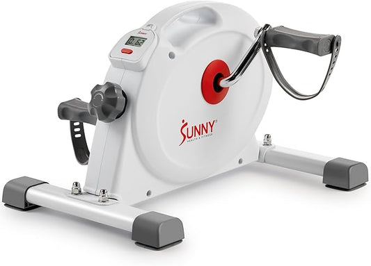 Sunny Health & Fitness Smart Under-Desk Bike Exerciser, Low-Impact Cardio Cycling Equipment for