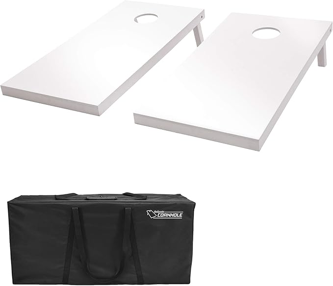 GoSports 4 ft x 2 ft Regulation Size Wooden Cornhole Boards Set - Includes Carrying Case and Over