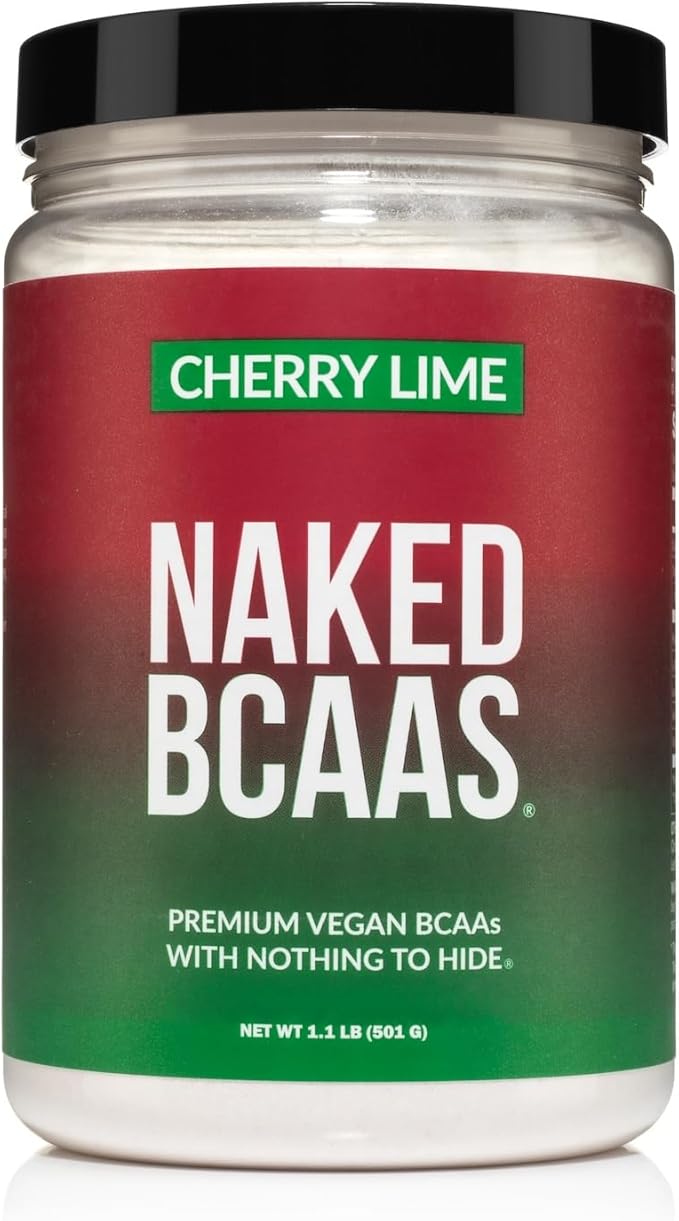NAKED Cherry Lime BCAAs Amino Acids Powder, 100% Pure 2:1:1 Formula, Vegan Branched Chain Amino