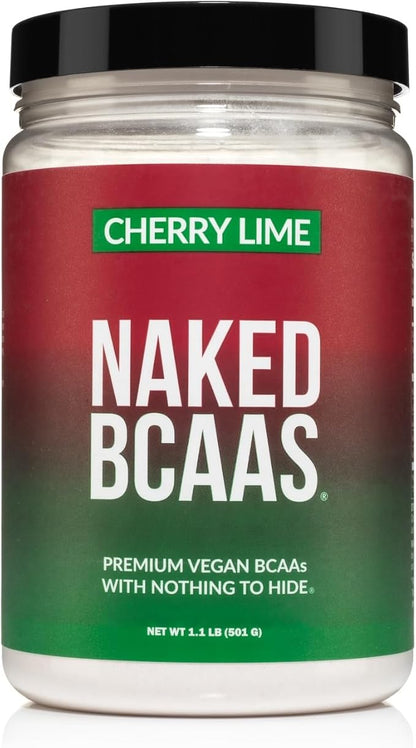NAKED Cherry Lime BCAAs Amino Acids Powder, 100% Pure 2:1:1 Formula, Vegan Branched Chain Amino