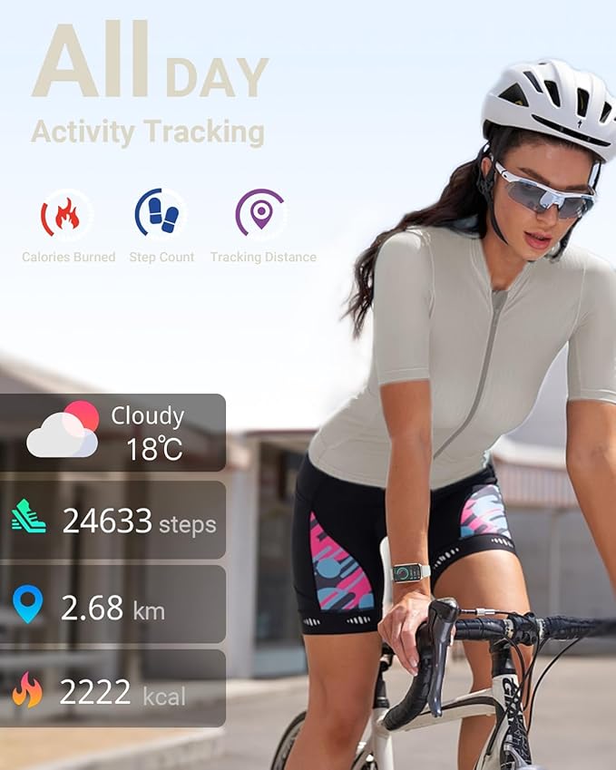 Health Fitness Tracker with 24/7 Heart Rate, Blood Oxygen, Blood Pressure, Sleep Tracker, 5ATM