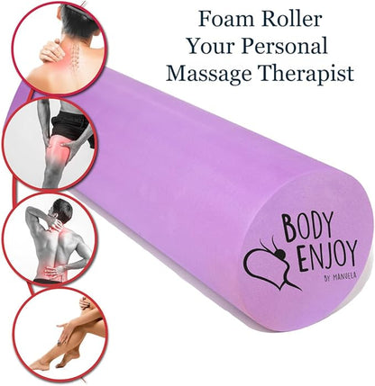 Small Size Medium Density EVA 4 Inch Foam Roller for Back &Leg Pain; Sore Muscle Recovery; Trigger