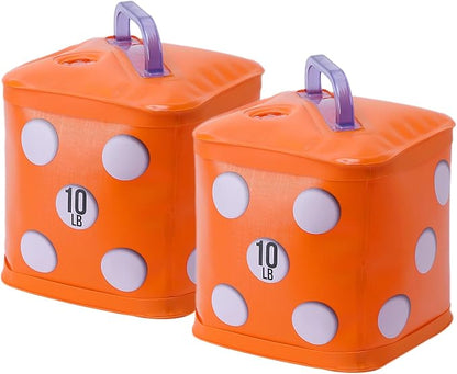 Travel Dumbbells, Water Filled Dumbbells Set, Fitness Exercise Dice 15/20 lbs, Portable Fitness