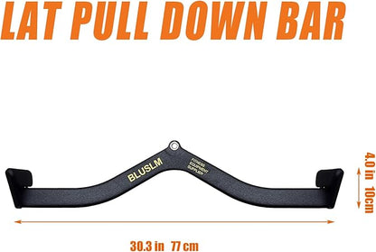 LAT Pull Down Bar for Cable Machine, LAT Pulldown Attachments T Bar V Bar Cable Attachment, Back