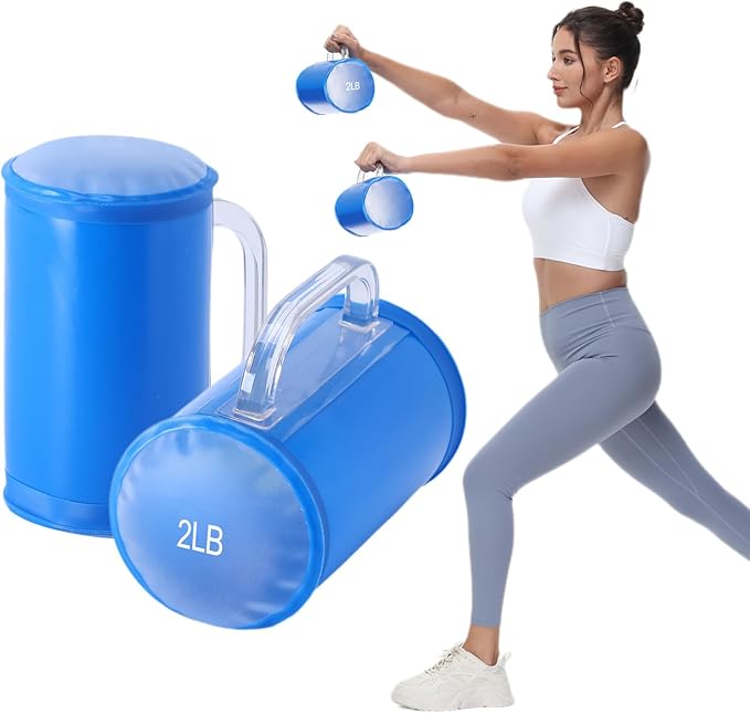 Water Dumbbells, Water Filled Training Dumbbells, Travel Weights Set, Adjustable Weights to 4-30