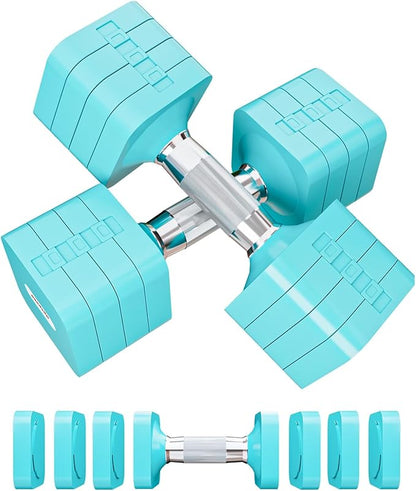 15LB 20LB 40LB 50LB Adjustable Dumbbell Set Free Weights Dumbbells Set for Women Men Hand Weights