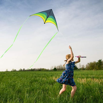 Mint's Colorful Life Delta Kite for Kids & Adults, Extremely Easy to Fly Kite, Best Kites for