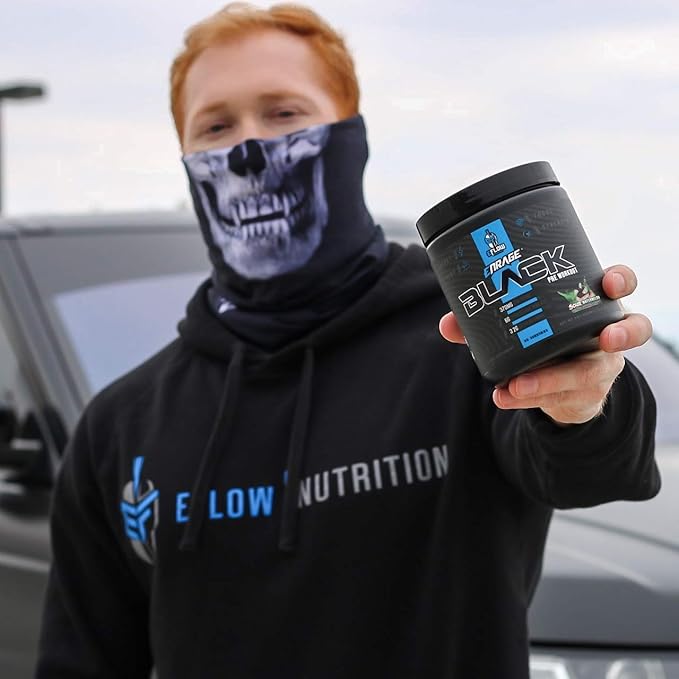 eFlow Nutrition Enrage Black High Stimulant Pre Workout Supplement - Preworkout Powder to Boost