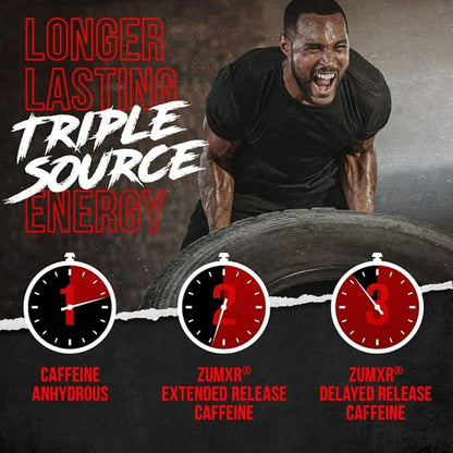 ALPHA LION Pre Workout Powder, Beta Alanine, L-Taurine & Tri-Source Caffeine for Sustained Energy &