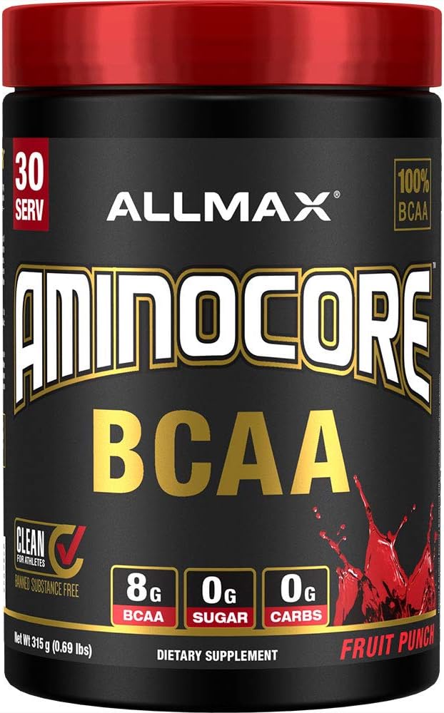 ALLMAX Nutrition AMINOCORE BCAA Powder, 8.18 Grams of Amino Acids, Intra and Post Workout Recovery