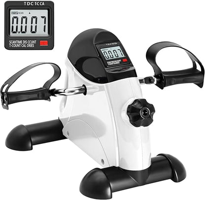 Mini Exercise Bike, AGM Under Desk Bike Pedal Exerciser Foot Cycle Arm & Leg Pedal Exerciser with