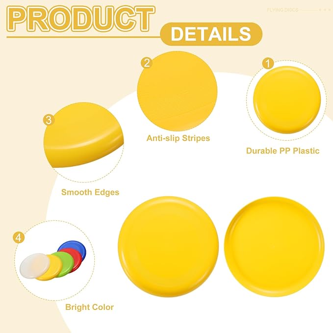 PATIKIL Flying Disc, Plastic Flying Disk Flyer for Outdoor Sports Training Playing Lawn Game