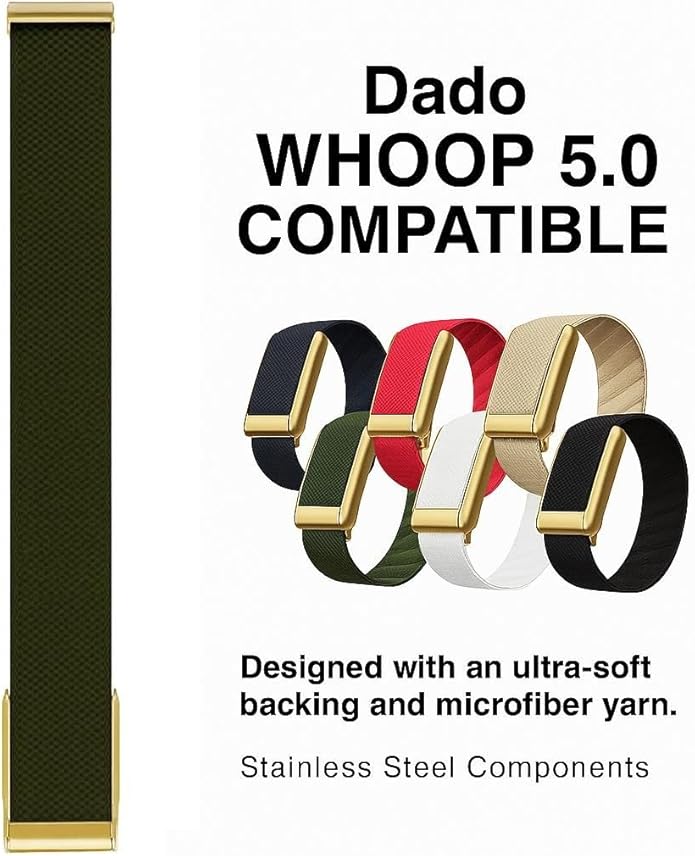 Ultra-soft Nylon Sport Band Compatible with WHOOP 5.0, One, Peak, and Life | Breathable, Durable &