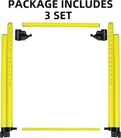 3 Pack Adjustable Height Hurdles Training Equipment, Agility Speed Jumping Training Equipment for