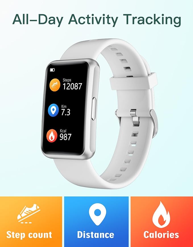 HUAKUA Fitness Tracker No Bluetooth No APP No Phone Needed, Fitness Watch for Men Women Parents