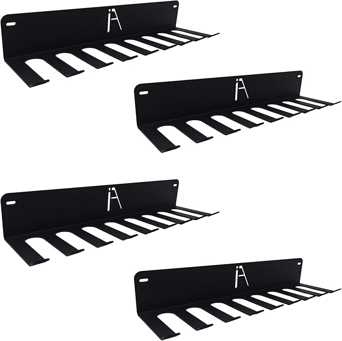IRON AMERICAN USA Omega Gym Storage Rack 9 OR 11 Hook Heavy-Duty Gym Wall Organizer Gym Caddy