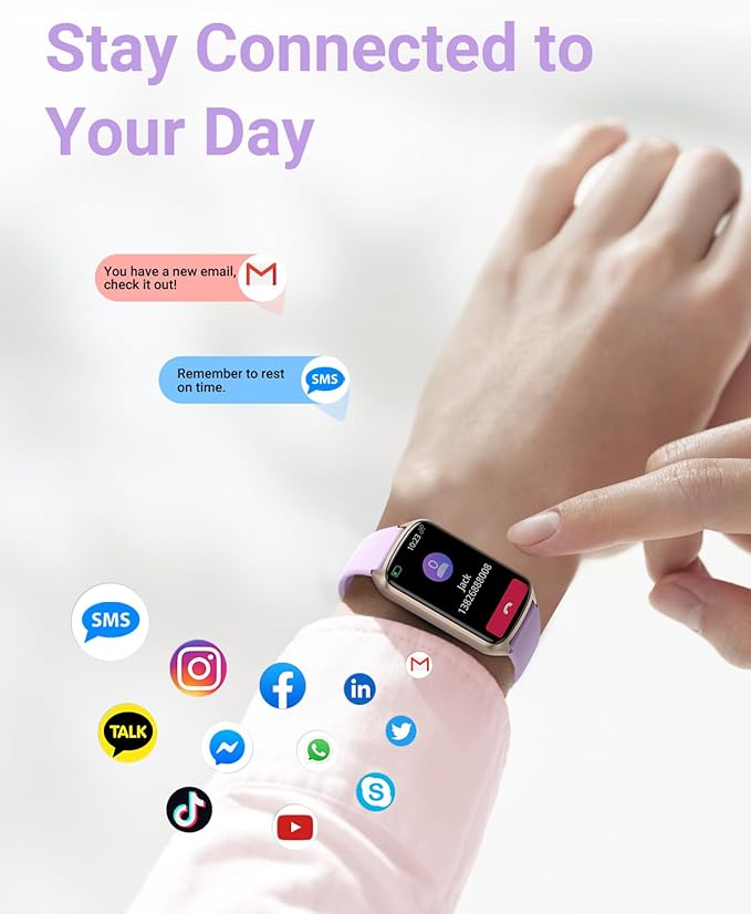 Health Fitness Tracker with 24/7 Heart Rate, Blood Oxygen, Blood Pressure, Sleep Tracker, 5ATM