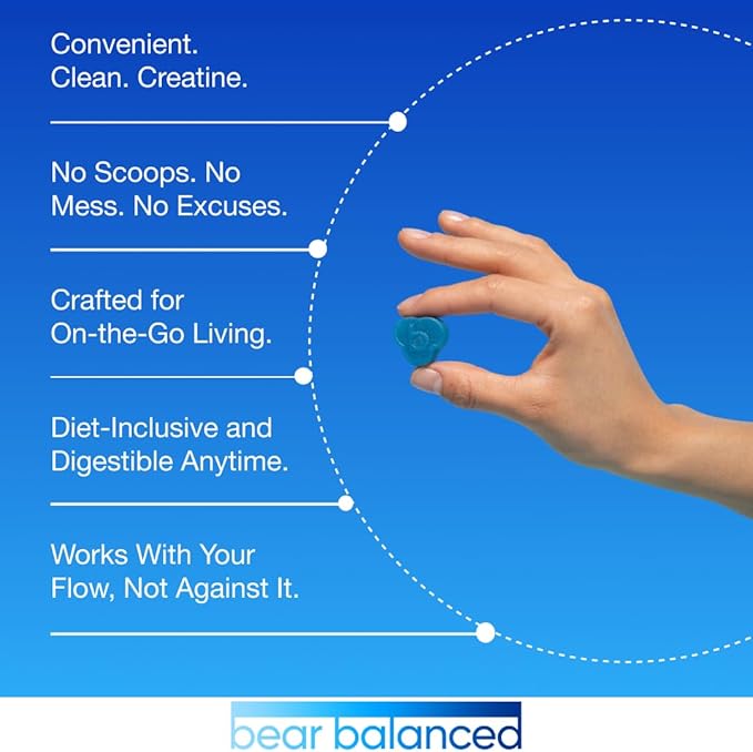 Creatine Gummies for Men & Women - Creapure® Creatine Monohydrate, L-Theanine, L-Tyrosine & B12 for
