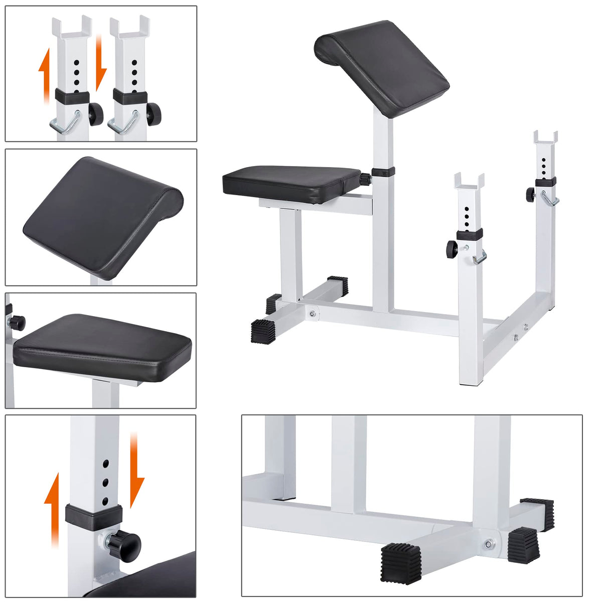 ANT MARCH Preacher Curl Weight Bench, Strength Training Max load 450LBS