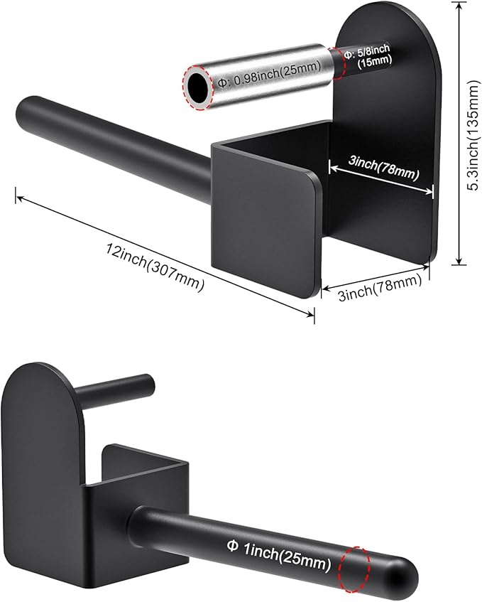 Kipika Weight Plate Holder for 2x2 and 3x3 Power Rack - Attachment for Storage - Fits Standard