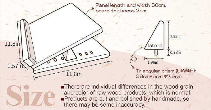 KIJO Studio Professional Wooden Calf Stretcher Slant Board 500 lbs Weight Capacity 16-Angle