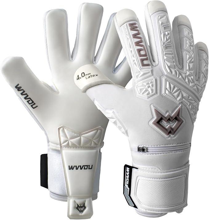 WVVOU Soccer Goalie Gloves for Adults and Youth, High Performance Goalkeeper Gloves with 5