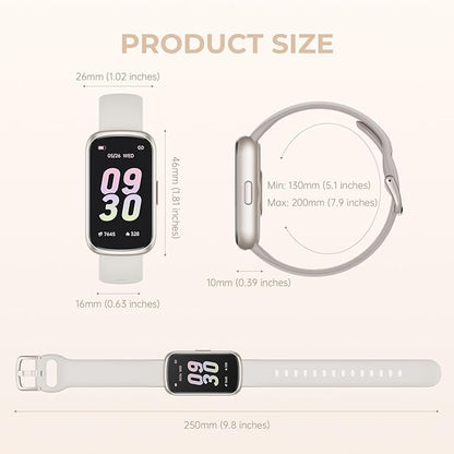 Health Fitness Tracker Smart Watch with 24/7 Heart Rate, Blood Oxygen, Sleep Tracker, Pedometer, 3