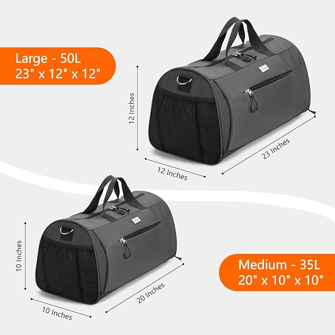 TOPDesign Gym Bag for Women & Men, Unisex Duffel Bag with Shoe Compartment & Wet Pocket for Travel