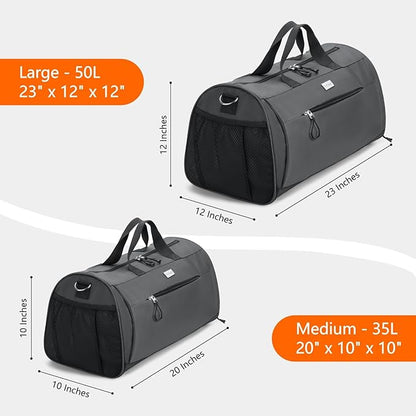TOPDesign Gym Bag for Women & Men, Unisex Duffel Bag with Shoe Compartment & Wet Pocket for Travel