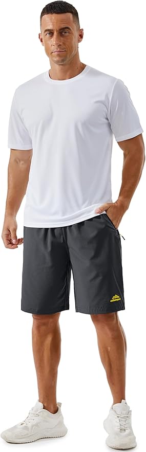 TACVASEN Men's Running Athletic Shorts 9" Quick Dry Workout Gym Shorts Lightweight Summer Shorts 3