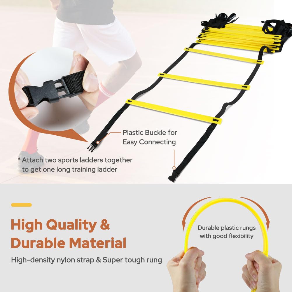 GHB Pro Agility Ladder 12 Rung 20ft 2 Pack