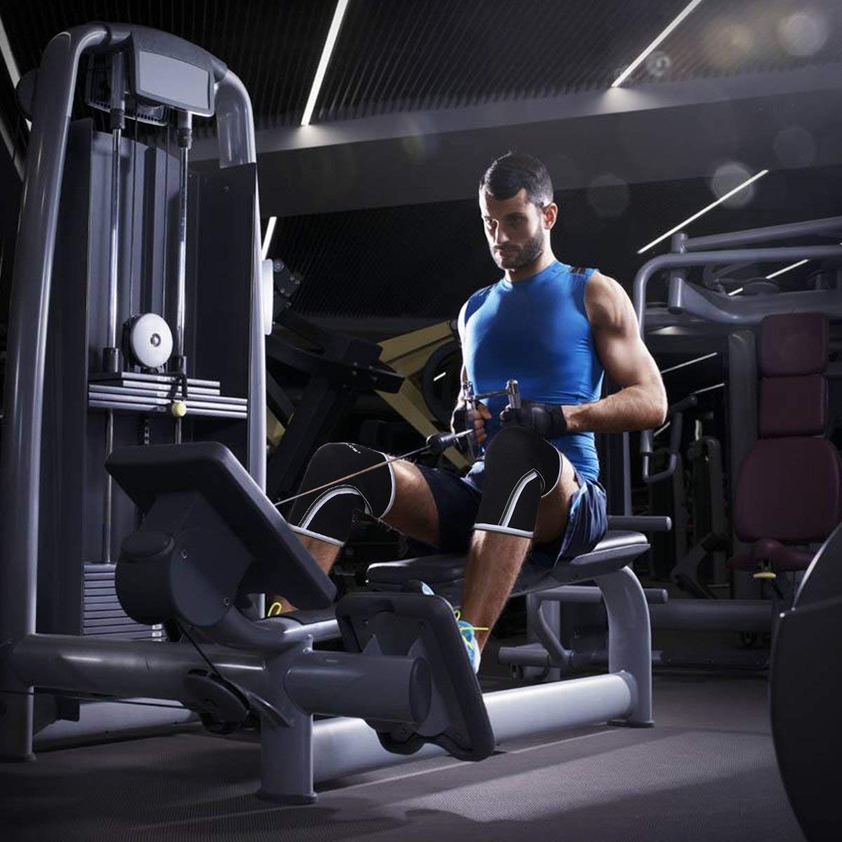AEOLOS Knee Sleeves (1 Pair)，7mm Compression Knee Braces for Heavy-Lifting,Squats,Gym and Other