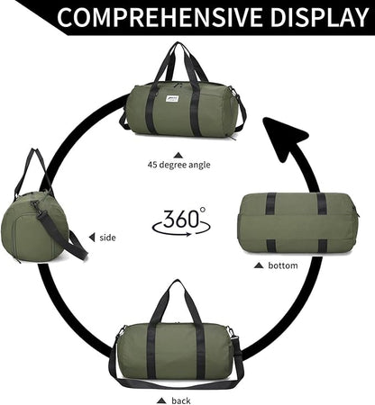 BE SMART Waterproof Mens Gym Bag with Shoe Compartment, Duffle Bags with Wet Pocket for Men