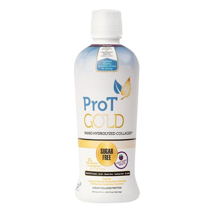 Liquid Collagen Protein Shot, 17g Clear Protein Nano-Hydrolyzed Grass Fed Collagen, 2g Arginine for